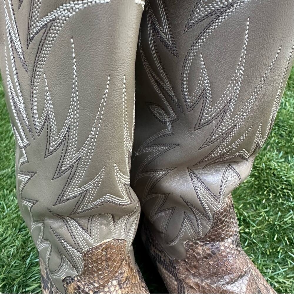 Vintage Dan Post Manning Python Boots Western Cow… - image 5